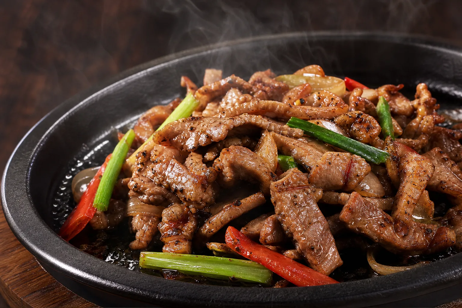 铁板炒肉